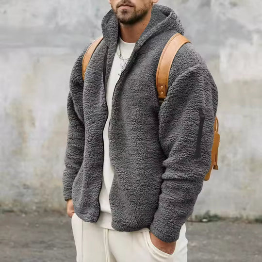 Heren Fleece Jas Met Capuchon - Oversized Pasvorm 3