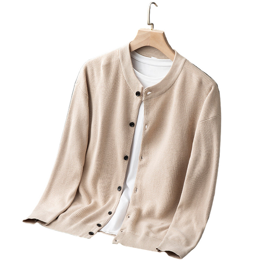 Heren Gebreid Vest Slim Fit Met Knoopsluiting