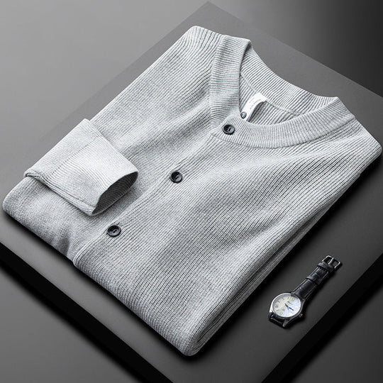 Heren Gebreid Vest Slim Fit Met Knoopsluiting 3
