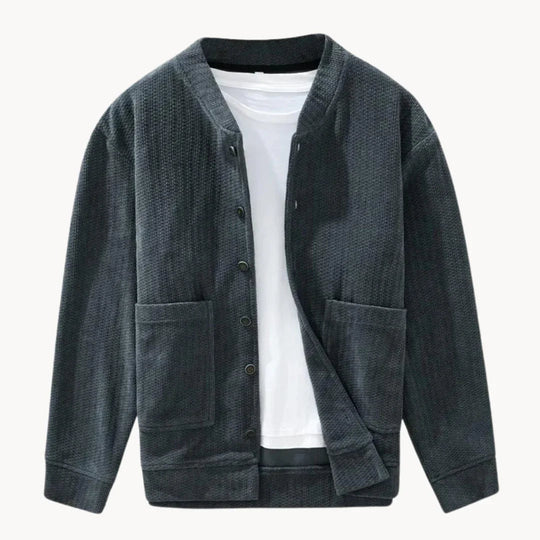 Heren Gebreide Cardigan met Textuur 1