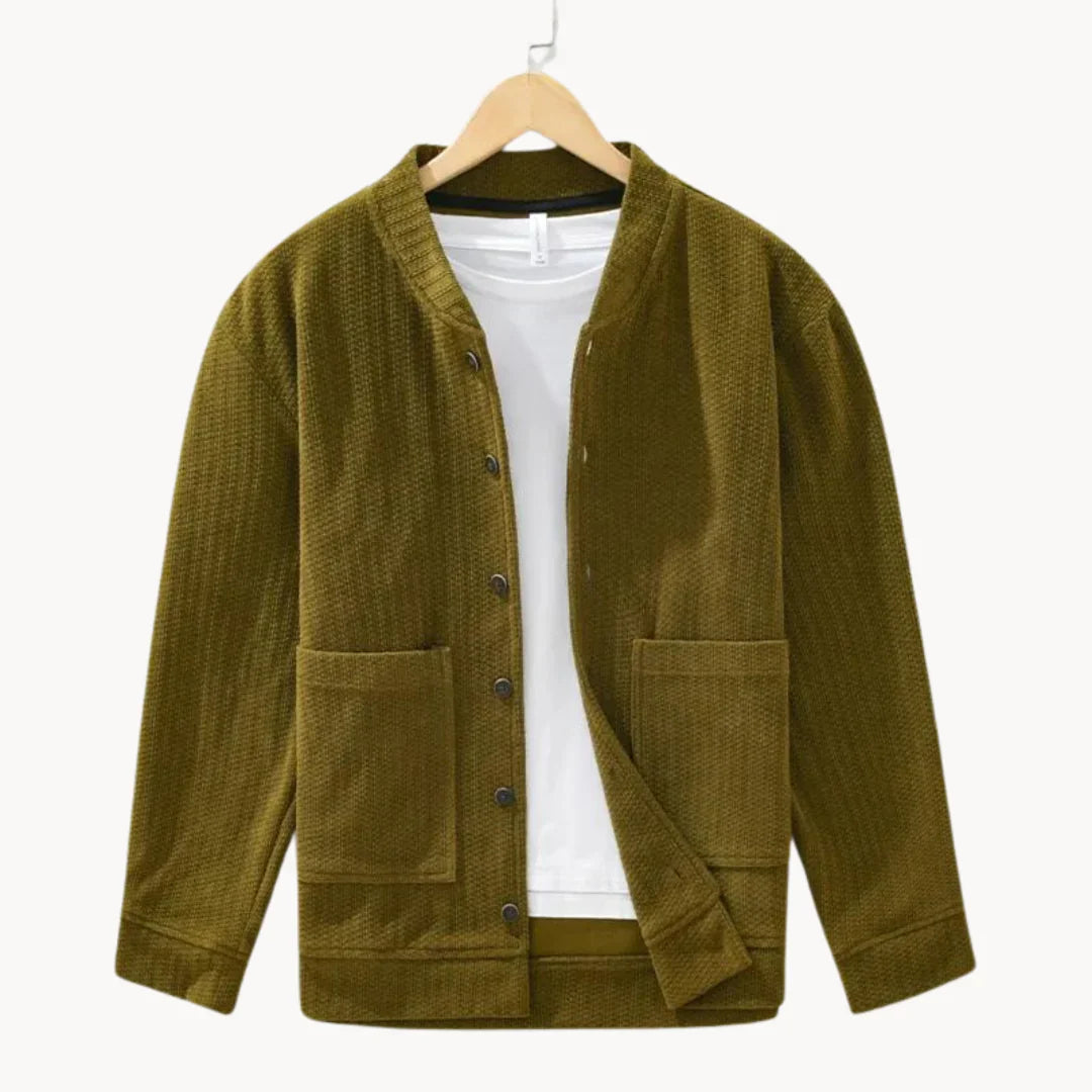 Heren Gebreide Cardigan met Textuur 3