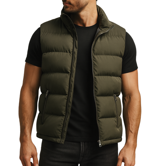 Heren Gewatteerd Vest voor Comfort en Warmte 0