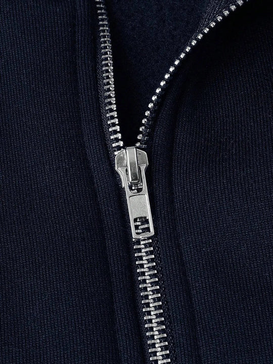 Heren Halv-Zip Trui Comfortabel Casual Katoenmix 5