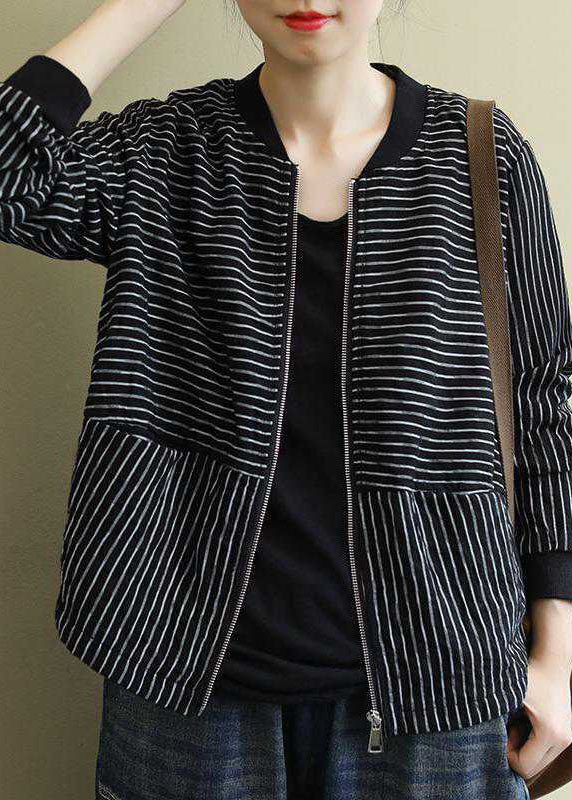 Heren Herfstjack met Ritssluiting en Gestreepte Zakken 2