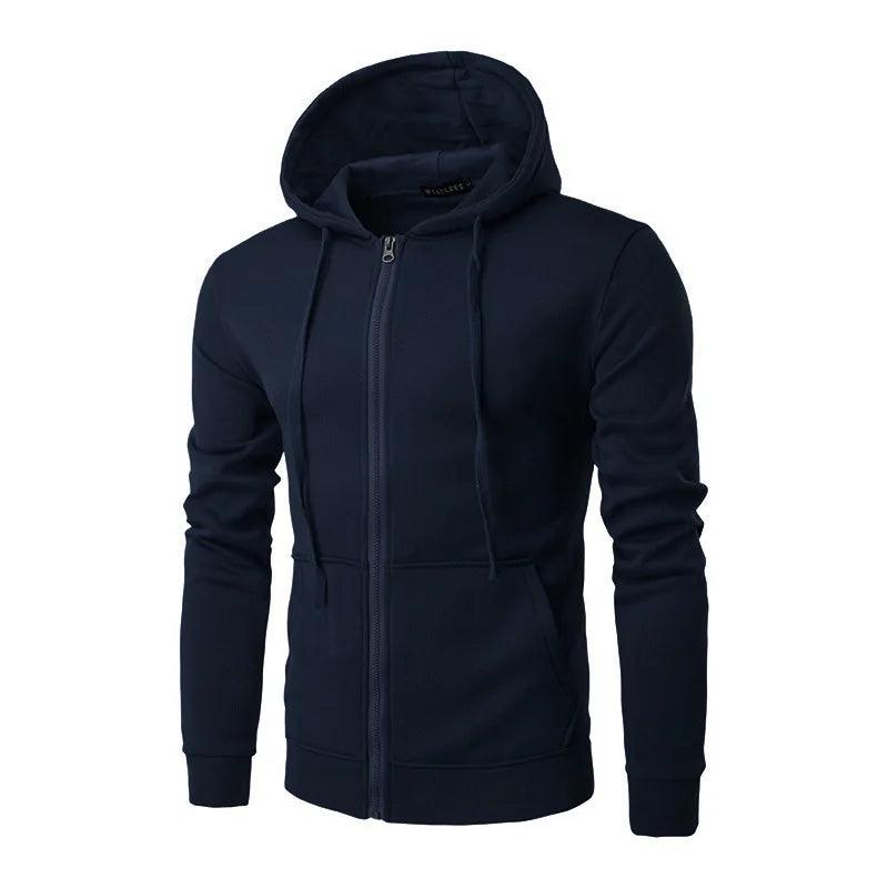 Heren Hoodie Met Capuchon en Rits Casual 2