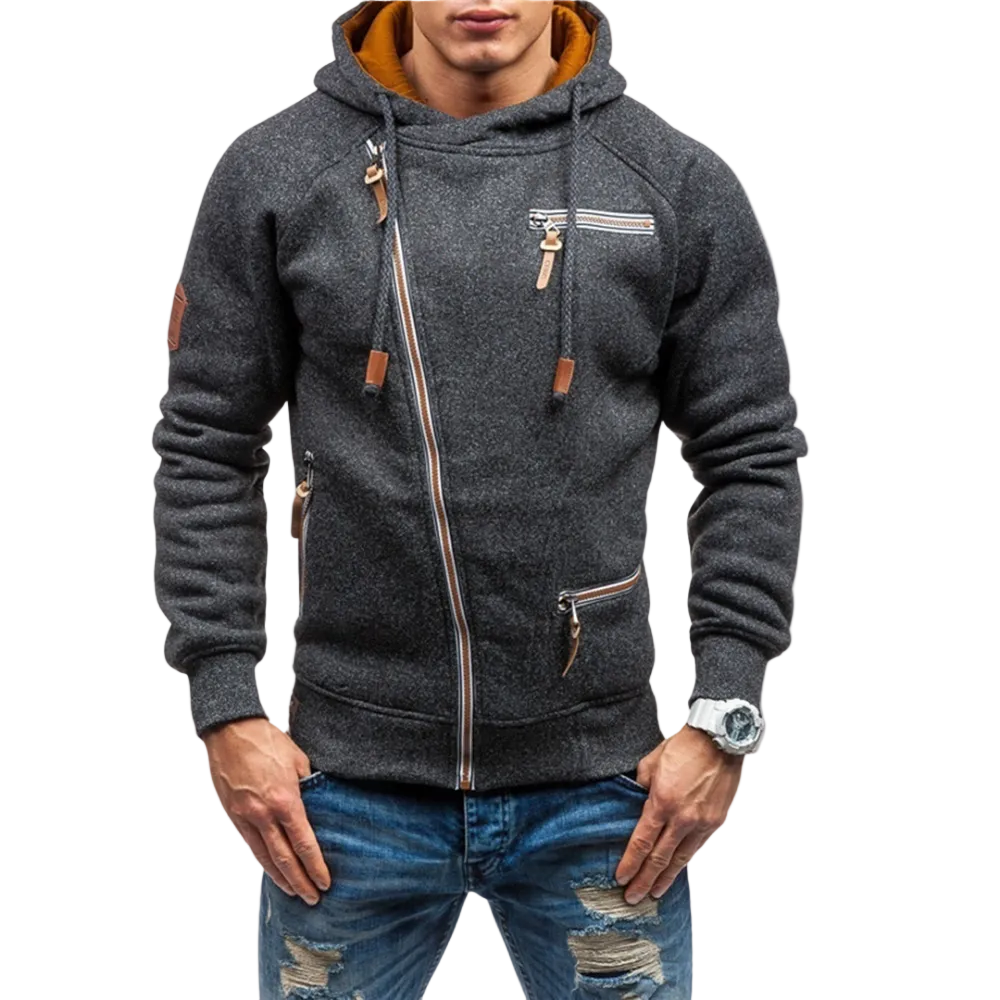 Heren Hoodie met Ritssluiting en Capuchon 0
