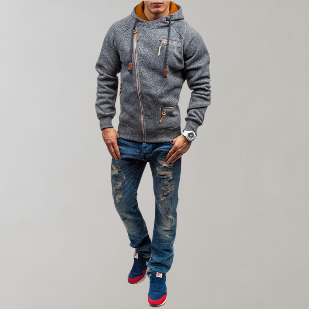 Heren Hoodie met Ritssluiting en Capuchon 7