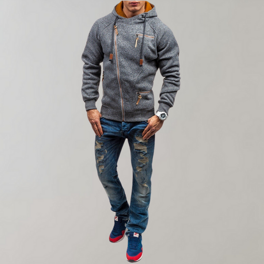 Heren Hoodie met Ritssluiting en Capuchon 7