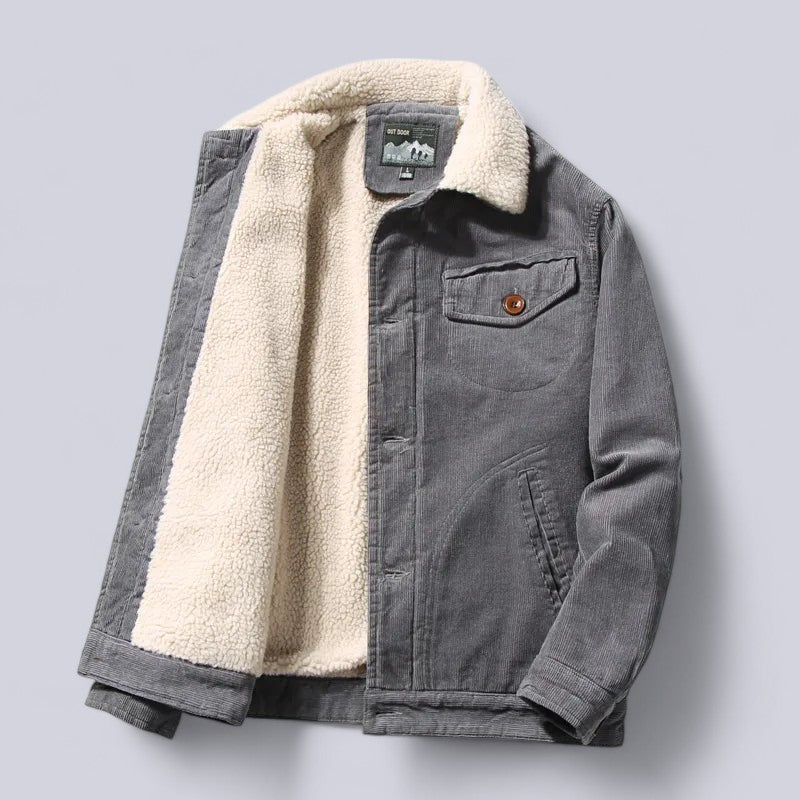 Heren Jas Corduroy Met Padded Binnenvoering Casual Katoen 3