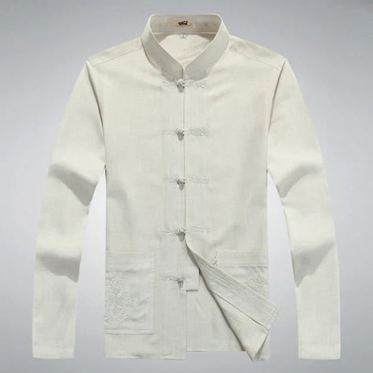 Heren Kleding Set Japanse Stijl met Lange Mouwen en Broek 6