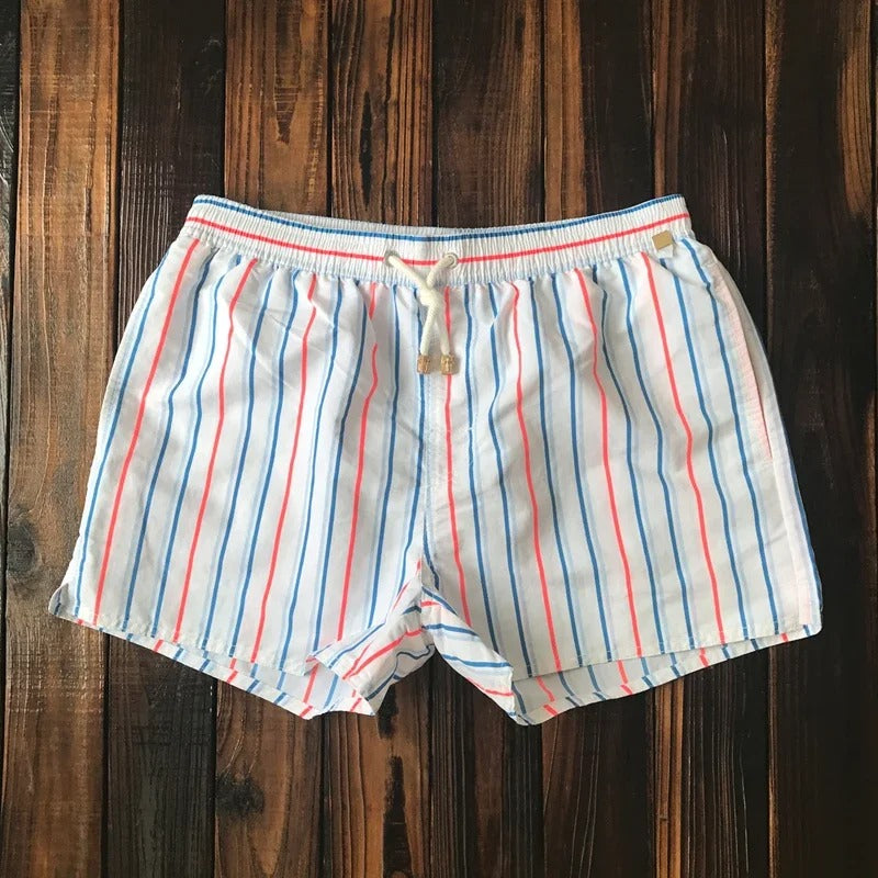 Heren Korte Broek Gestreept Casual Stijl met Elastische Tailleband 3