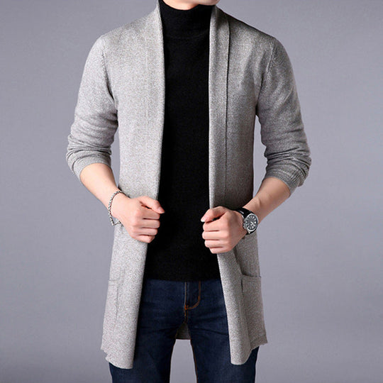Heren Lang Vest Open Voorkant Casual Stijl 3