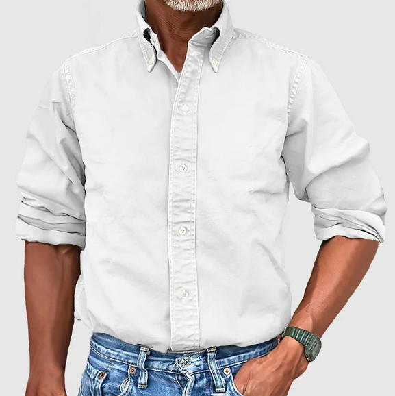 Heren Langarmhemd Casual Stijl Ademend 0