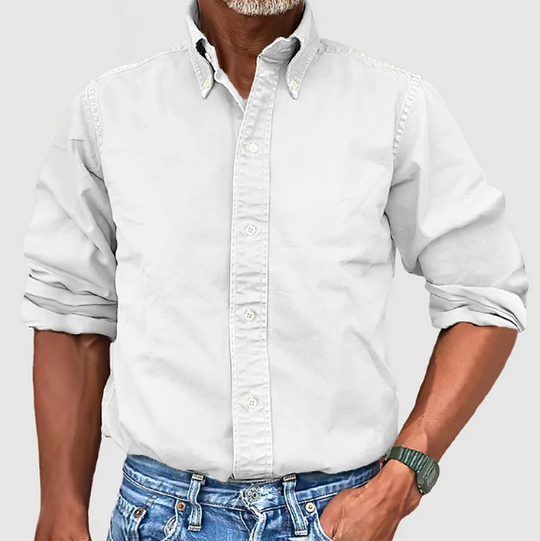 Heren Langarmhemd Casual Stijl Ademend 0