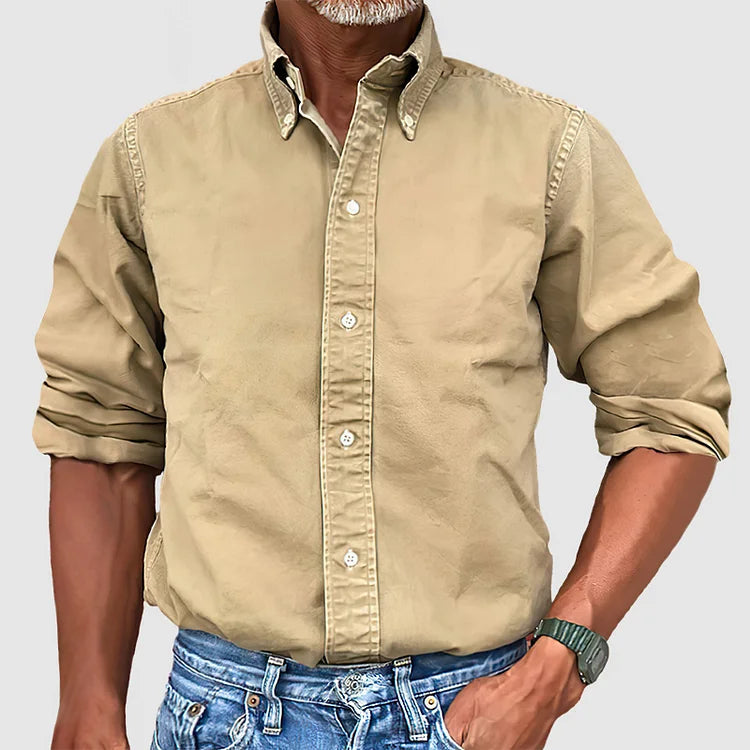 Heren Langarmhemd Casual Stijl Ademend 2
