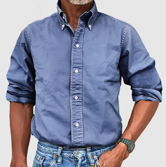 Heren Langarmhemd Casual Stijl Ademend 3