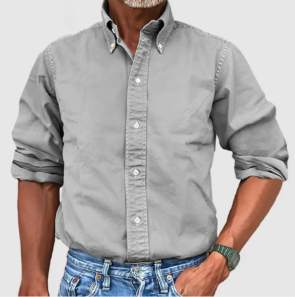 Heren Langarmhemd Casual Stijl Ademend 8