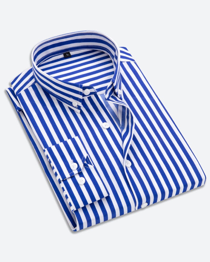 Heren Overhemd Gestreept Casual Stijl 3