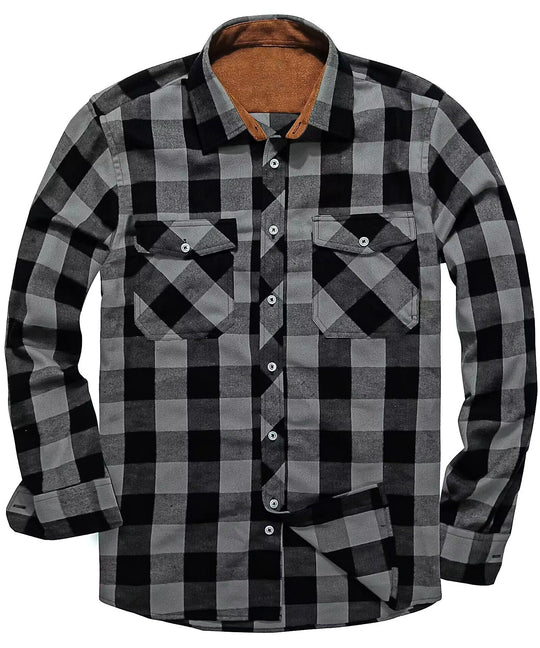 Heren Overhemd Klassiek Ruitpatroon Polyester en Rayon 1