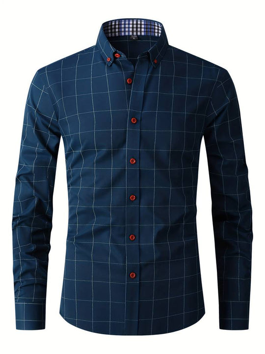 Heren Overhemd Moderne Snit Katoen-Polyester Mix 4