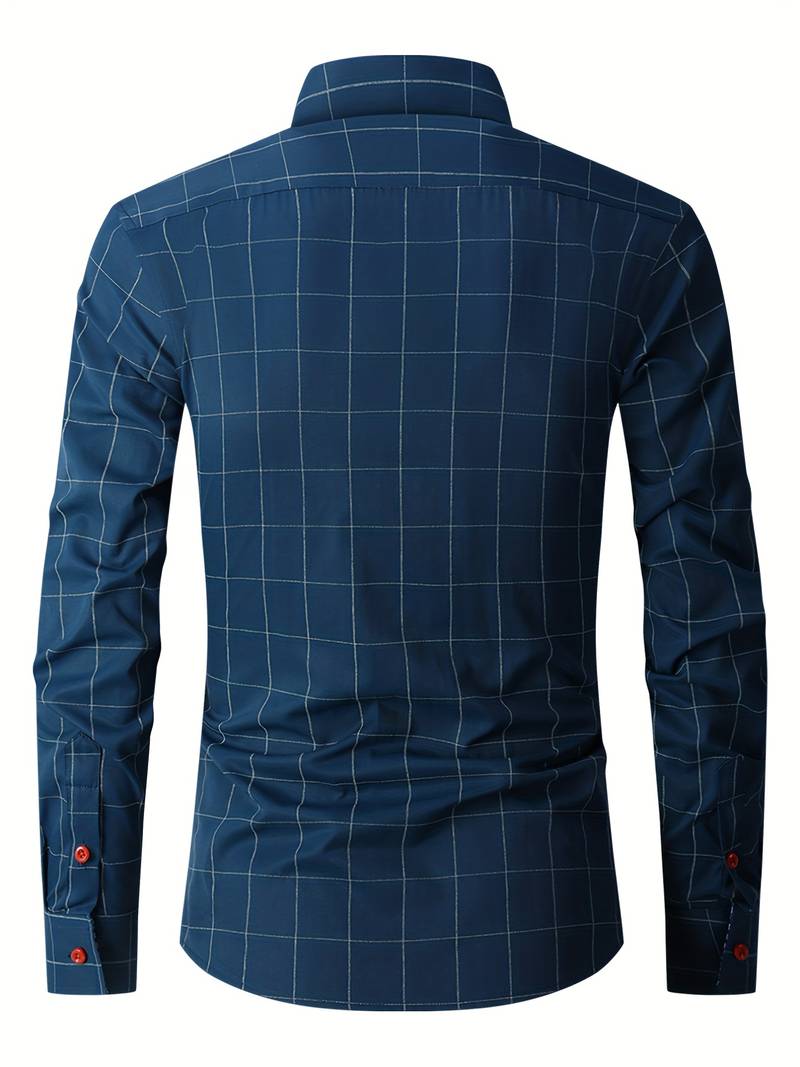 Heren Overhemd Moderne Snit Katoen-Polyester Mix 5