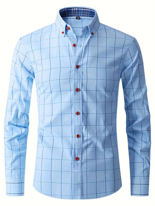 Heren Overhemd Moderne Snit Katoen-Polyester Mix 6