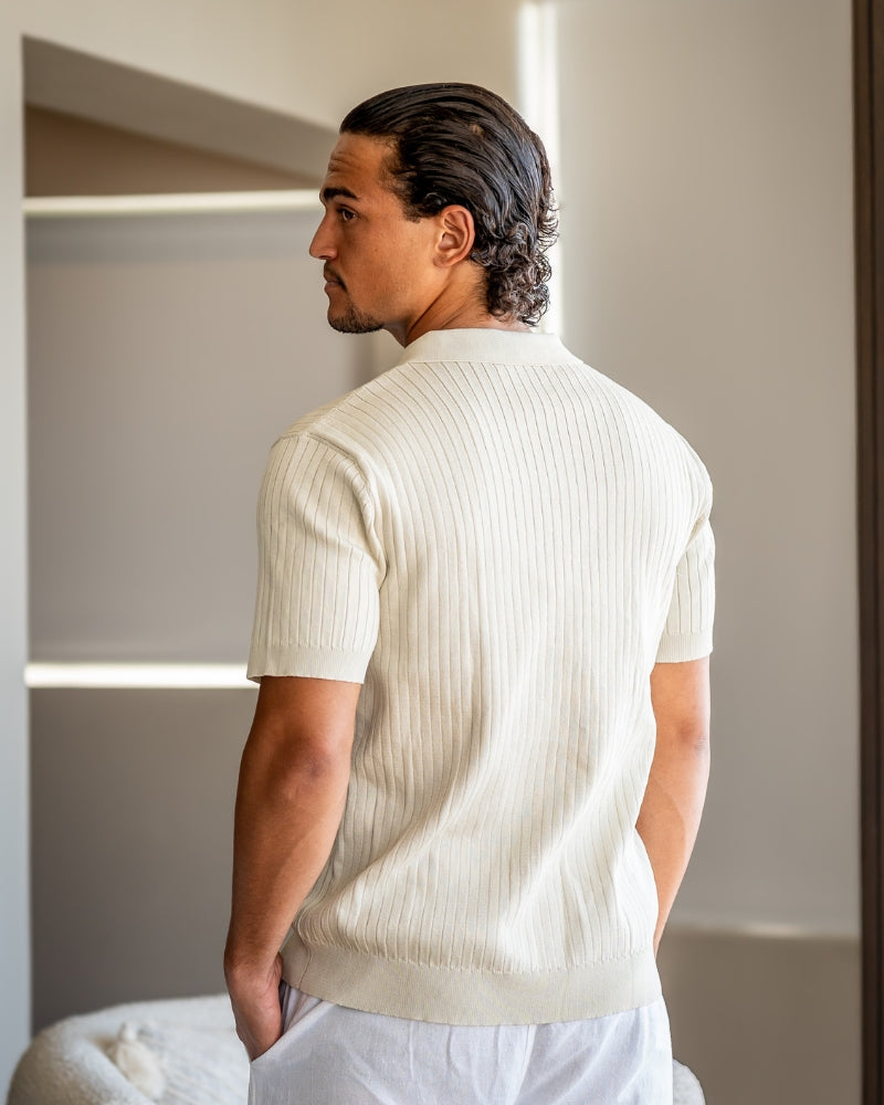 Heren Poloshirt Geribbeld Casual Stijl 4