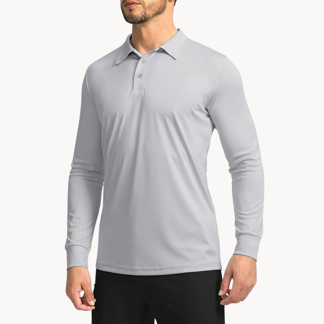 Heren Poloshirt Klassiek Met Knoopsluiting, Ademend en Flexibele Pasvorm 2