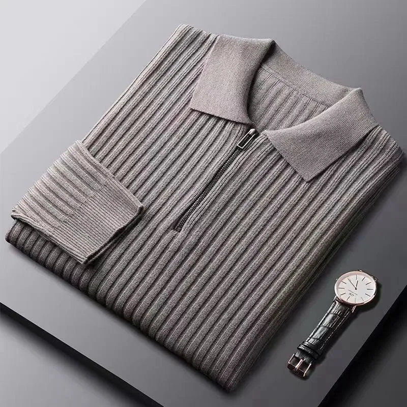 Heren Polotrui met Ritssluiting Casual Stijl 7