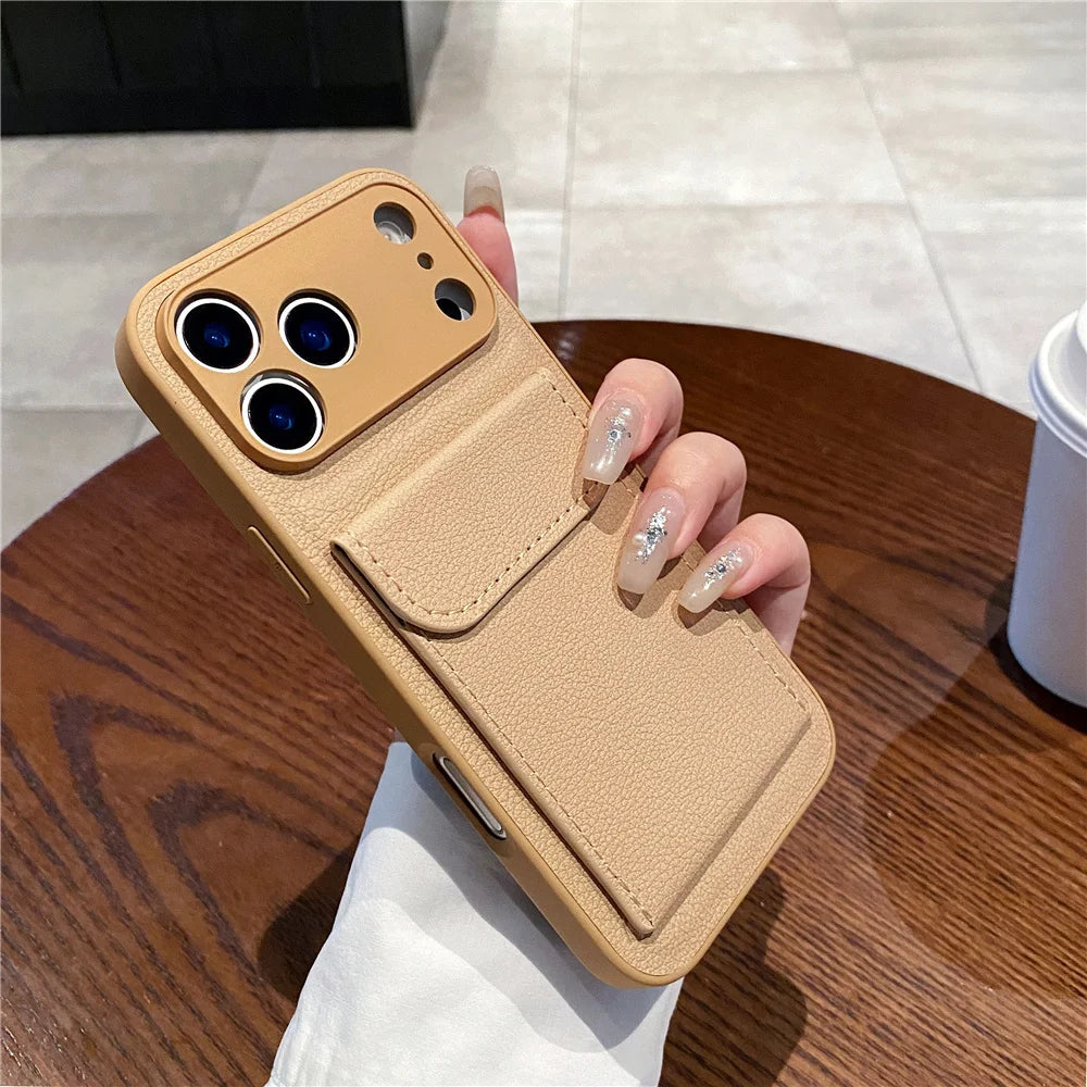 Heren Portemonnee Case Met Kaarthouder Voor iPhone - Stijlvol En Praktisch 1