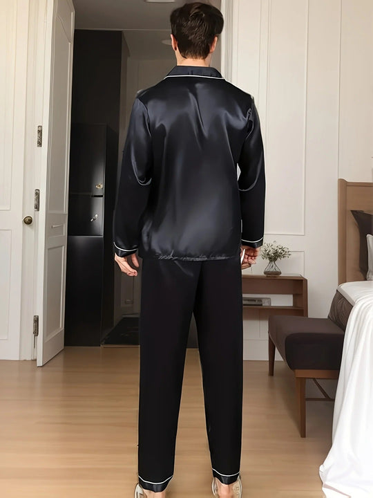 Heren Pyjama Luxe Stijlvol Klassiek Design 2