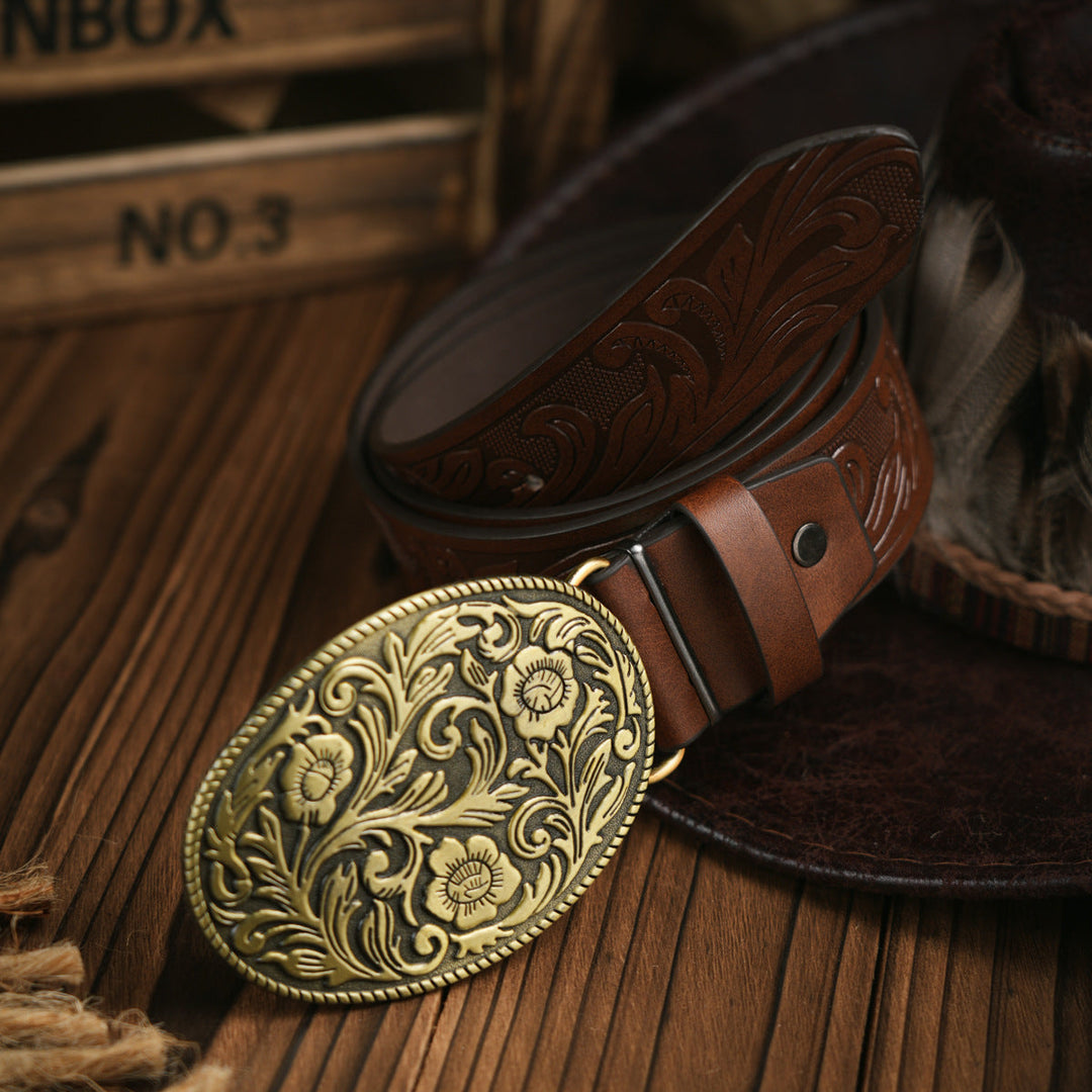 Heren Riem Westerse Stijl Met Robuuste Gesp 1
