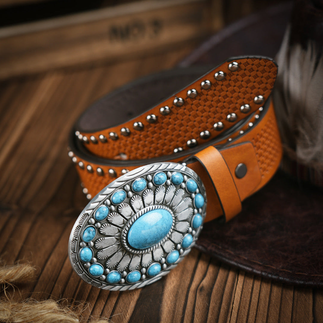 Heren Riem Westerse Stijl Met Robuuste Gesp 10