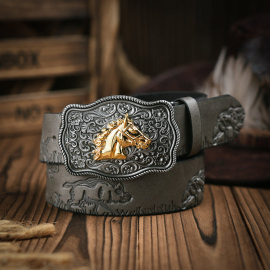 Heren Riem Westerse Stijl Met Robuuste Gesp 6