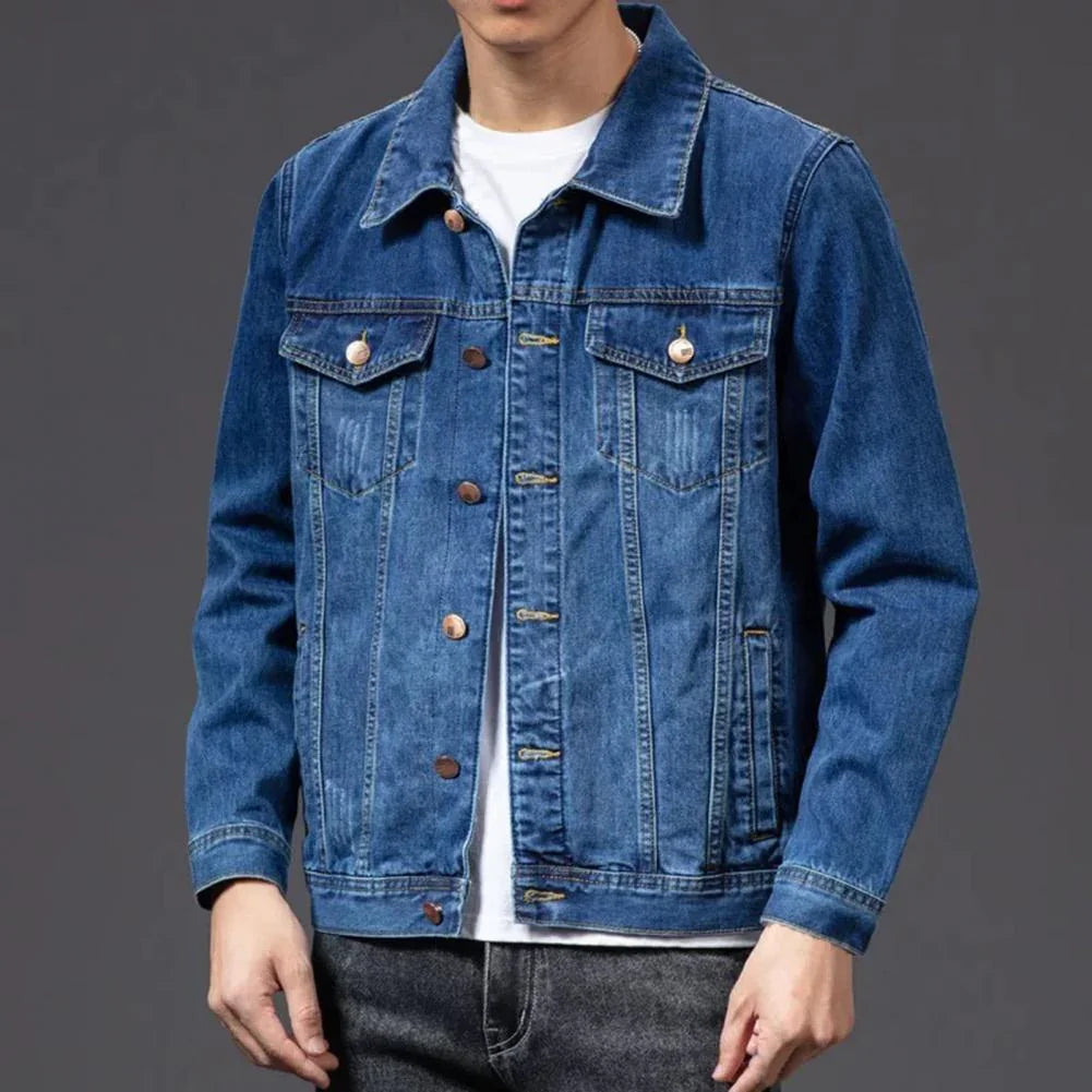 Heren Spijkerjack Vintage Stijl 1