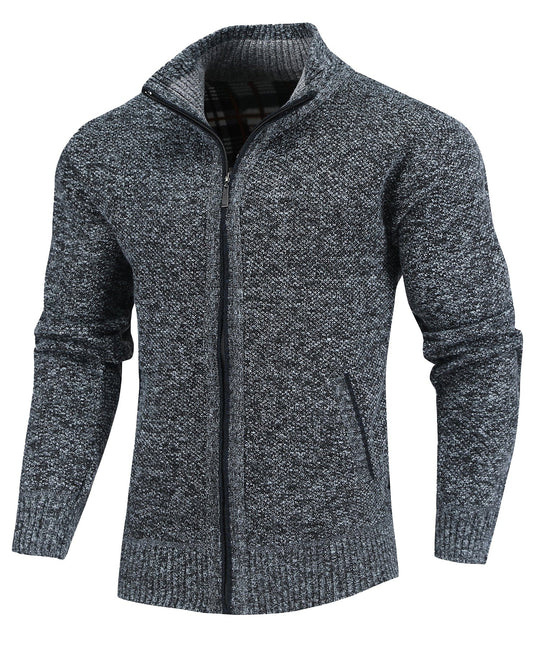 Heren Sweater Flanel Voering Volledige Rits Lichtgewicht Casual 6