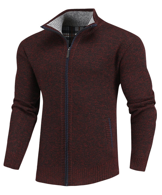 Heren Sweater Flanel Voering Volledige Rits Lichtgewicht Casual 9