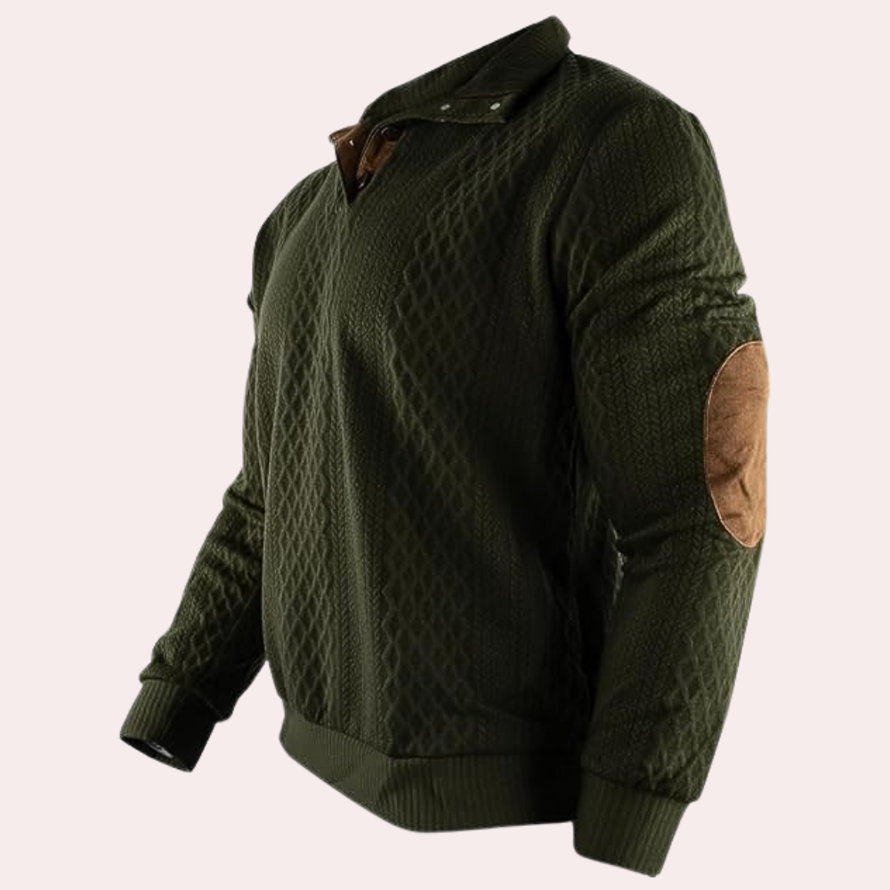 Heren Sweater met Kraveknappers - Trendy en Comfortabel 5