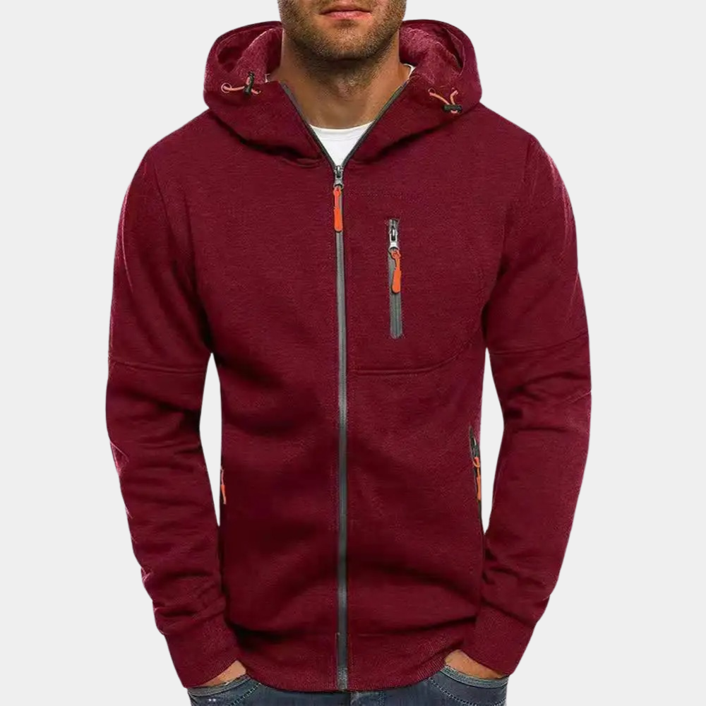 Heren Sweater met Rits en Capuchon 10