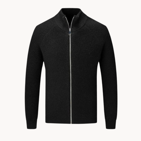 Heren Sweater met Volledige Ritssluiting en Opstaande Kraag 2