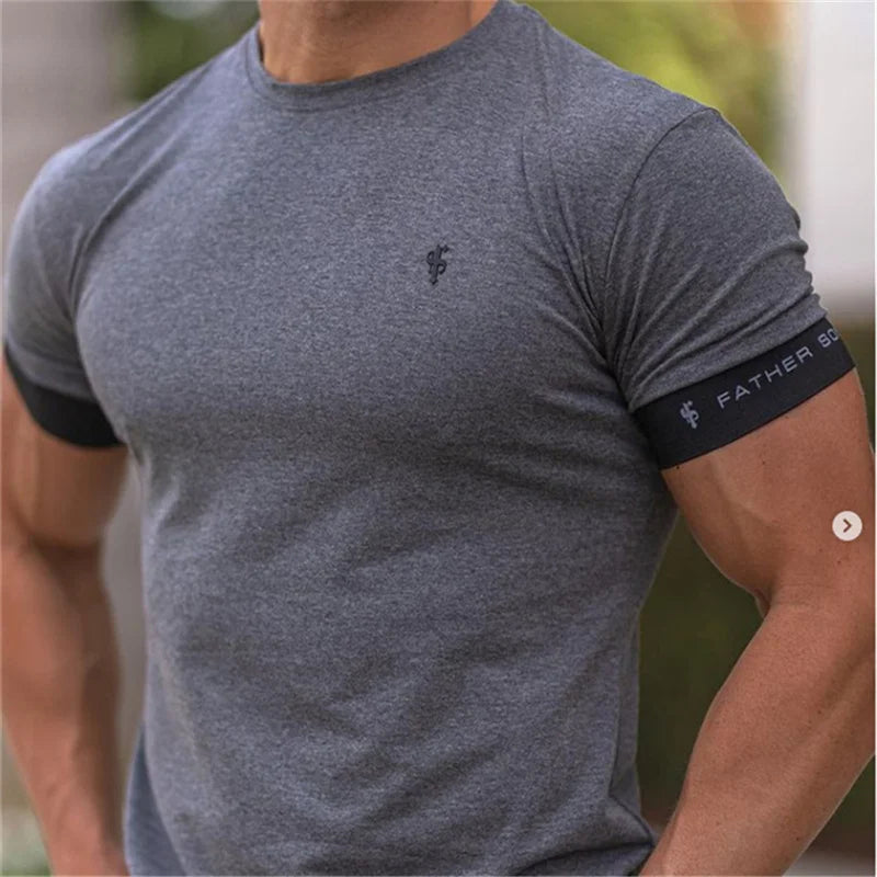 Heren T-shirt Korte Mouwen Aansluitend 4