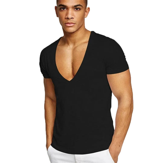 Heren T-shirt met V-hals Casual Stijl 0