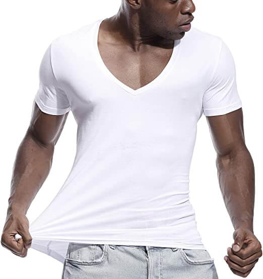 Heren T-shirt met V-hals Casual Stijl 7