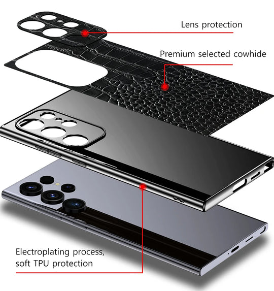 Heren Telefoonhoesje Luxe Design voor Samsung Galaxy S24/S25 5