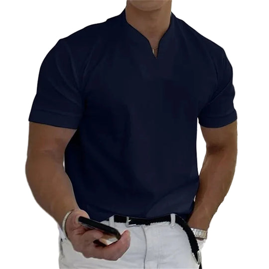Heren V-hals Fitnessshirt Ademend 1