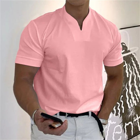 Heren V-hals Fitnessshirt Ademend 6