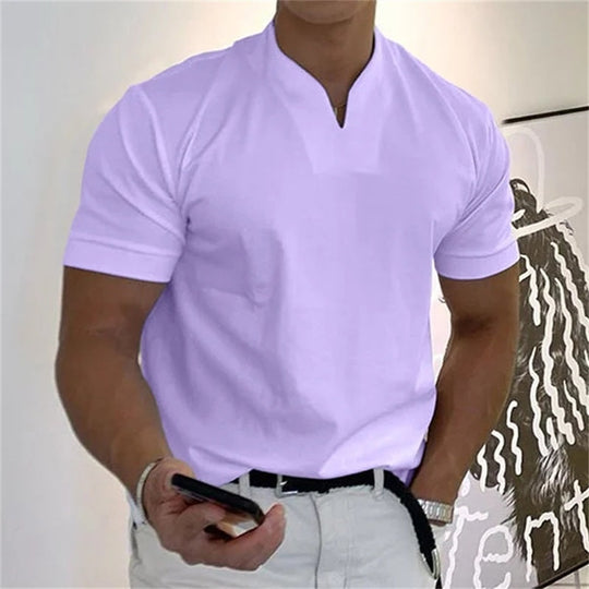 Heren V-hals Fitnessshirt Ademend 7