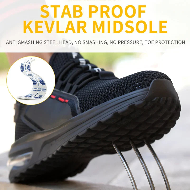 Heren Veiligheidsschoenen S3 Ademend Ontwerp met Stalen Neus 5