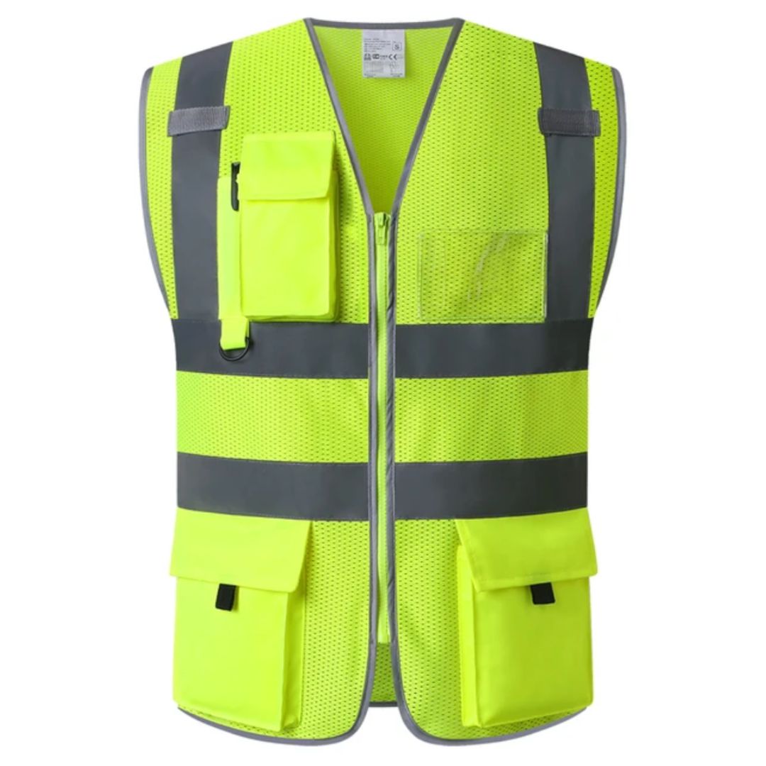 Heren Veiligheidsvest Reflecterend met Hoge Zichtbaarheid 0