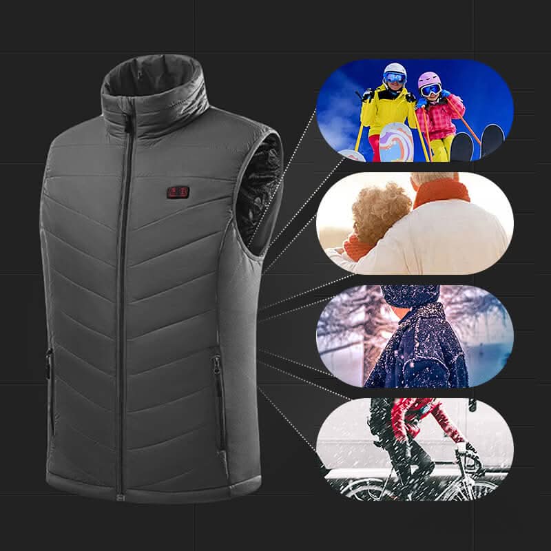 Heren Verwarmd Vest met 13 Verwarmingszones Modern Design 1